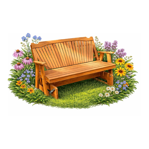 Bench Signifying Campus Beautification